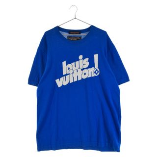 ルイヴィトン(LOUIS VUITTON)のLOUIS VUITTON ルイヴィトン 21AW エブリデイ LVクルーネック 半袖シルクニットTシャツ ブルー RM212 DB0 HLN84W(Tシャツ/カットソー(半袖/袖なし))