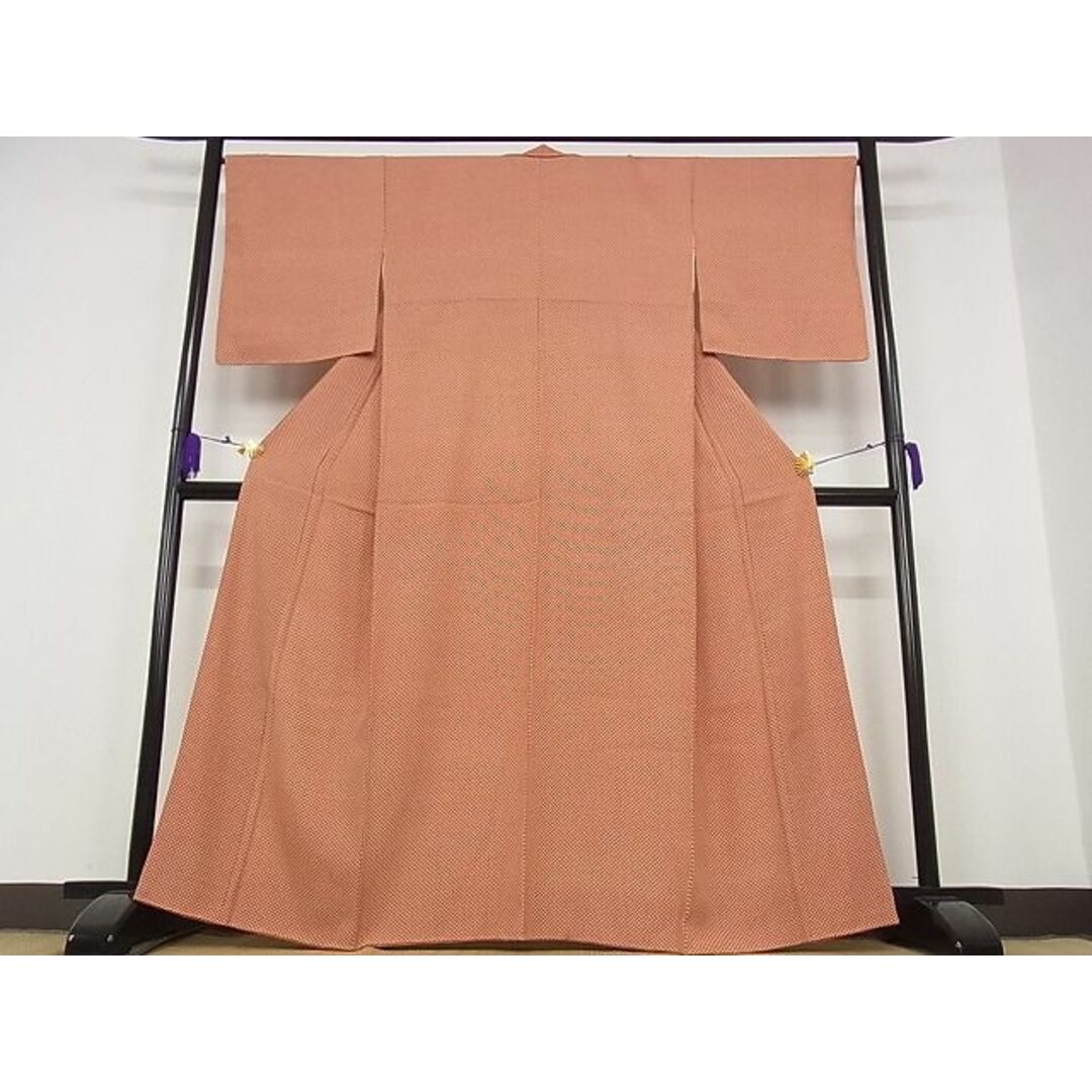 平和屋-こころ店■上質な小紋 丸文 着丈163cm 裄丈66cm 正絹 逸品 B-ag3827