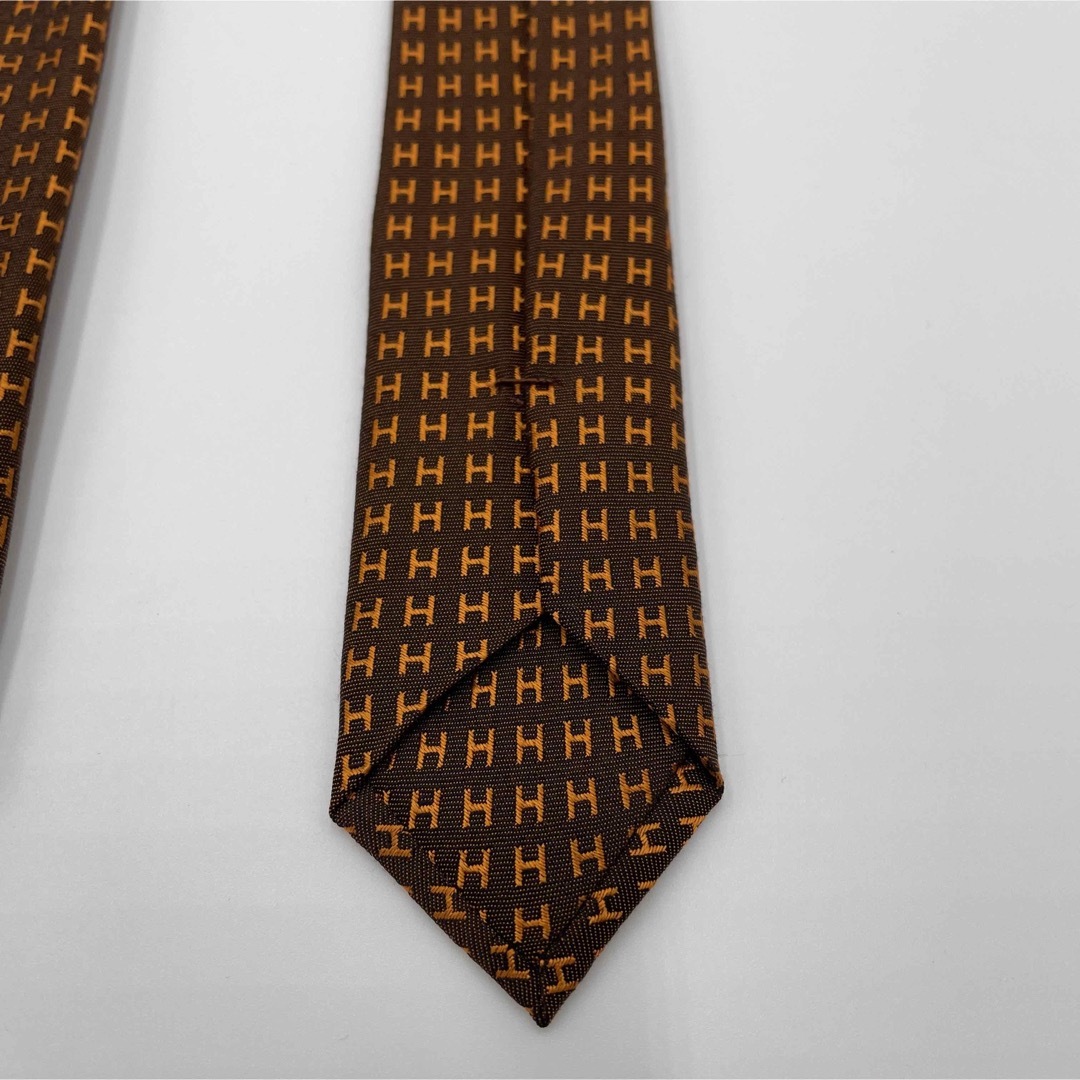 Hermes - 【極美品 全面H柄】HERMES エルメス ネクタイ バイカラー