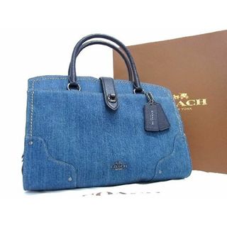 コーチ(COACH)の■新品■未使用■ COACH コーチ 37786 デニム×レザー ターンロック ハンドバッグ トートバッグ ブルー系×ネイビー系 AR5294 (ハンドバッグ)