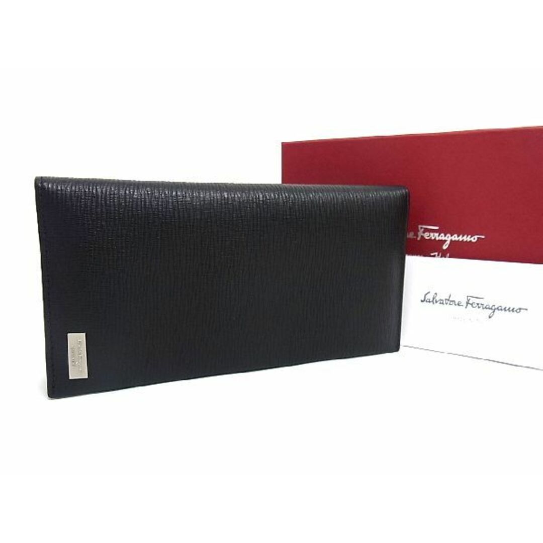 □新品□未使用□ Salvatore Ferragamo フェラガモ レザー 二つ折り 長 ...