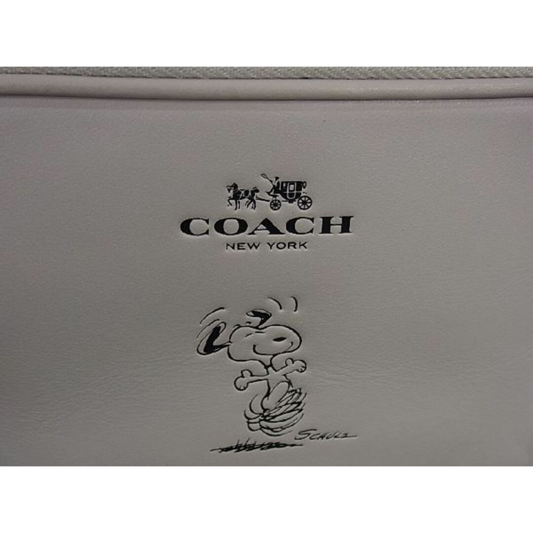 ■新品■未使用■ COACH コーチ F65195 ピーナッツコラボ スヌーピー レザー クロスボディ ショルダーバッグ アイボリー系 AR5528