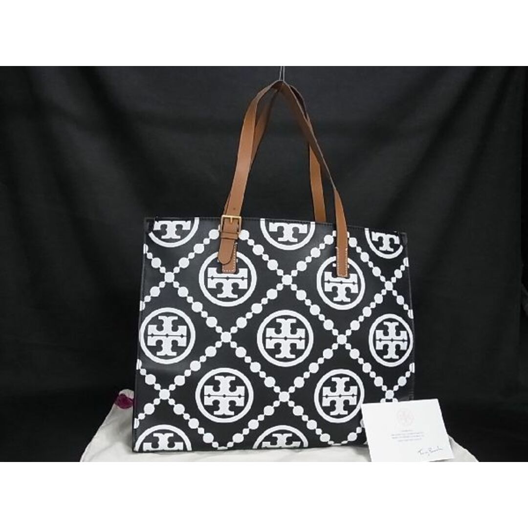 ■新品同様■ TORY BURCH トリーバーチ Tモノグラム レザー トートバッグ ショルダー 肩掛け ブラック系×アイボリー系 AQ3425 |  フリマアプリ ラクマ