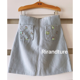 リランドチュール(Rirandture)のリランドチュール　スカート　お花スパンコール(ひざ丈スカート)