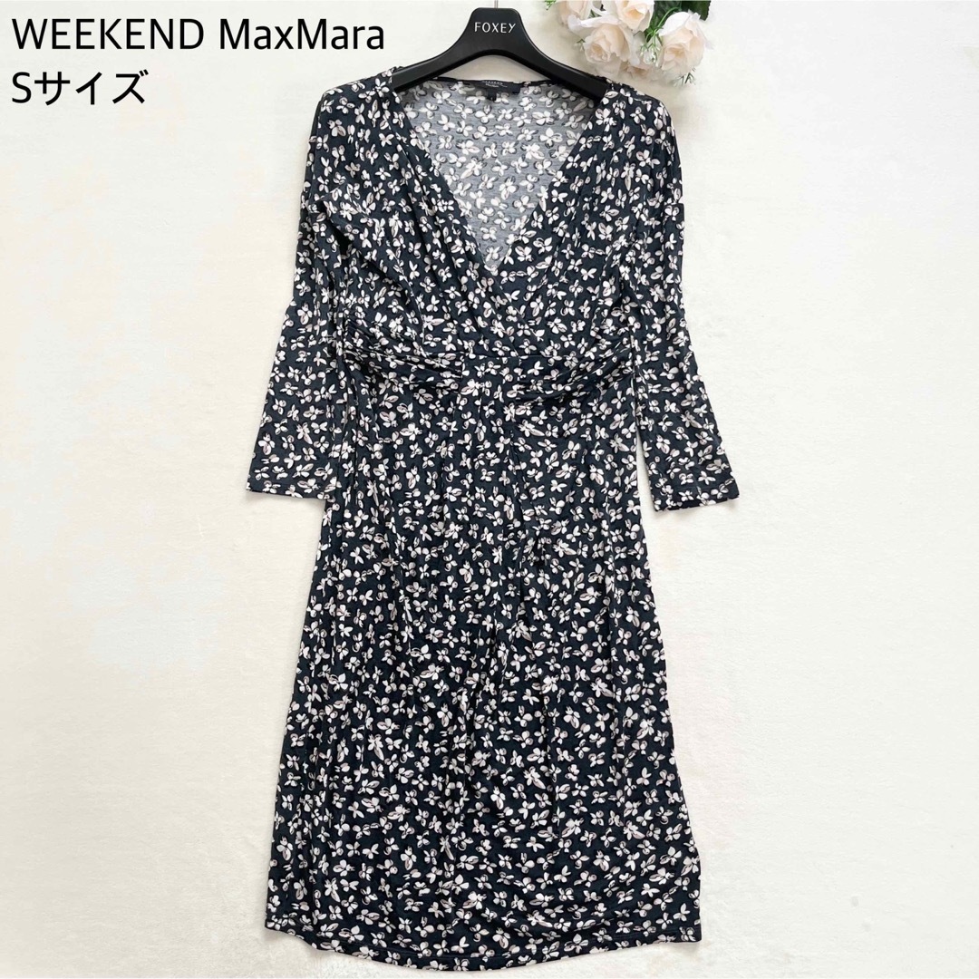 シルク混合】WEEKEND MAXMARA カシュクールワンピース 自宅洗濯可 ...