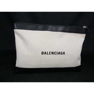 □極美品□ BALENCIAGA バレンシアガ キャンバス×レザー クラッチ