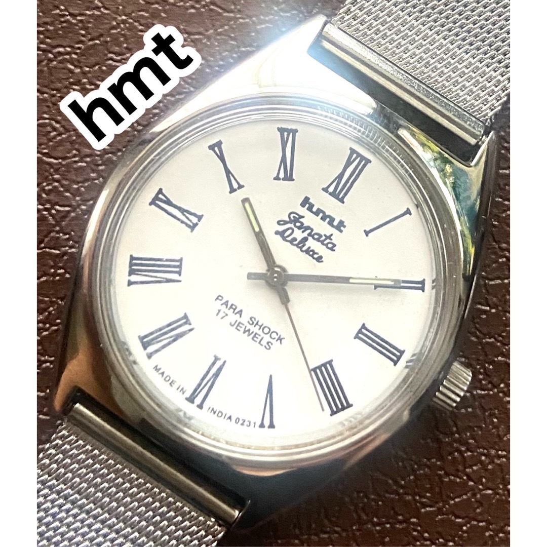 メンズ腕時計 ヴィンテージ Hmt 機械式手動巻き ホワイト オートマチック メンズの時計(腕時計(アナログ))の商品写真