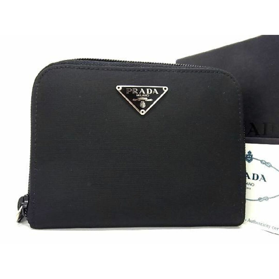 ■新品■未使用■ PRADA プラダ  M606 テスートナイロン ラウンドファスナー 財布 ウォレット 札入れ ブラック系 AQ4087