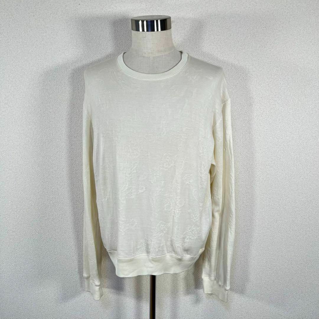 美品】エトロ/ETRO ニット セーター ペイズリー柄 ジャガード 3XL 白