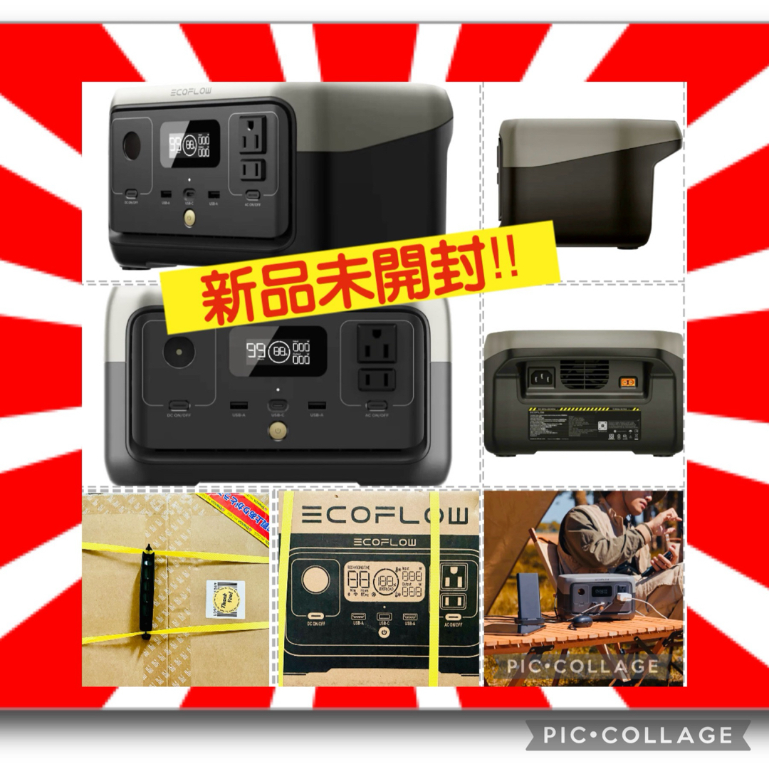 EcoFlow ポータブル電源 RIVER 2 容量256Wh 定格出力300W-
