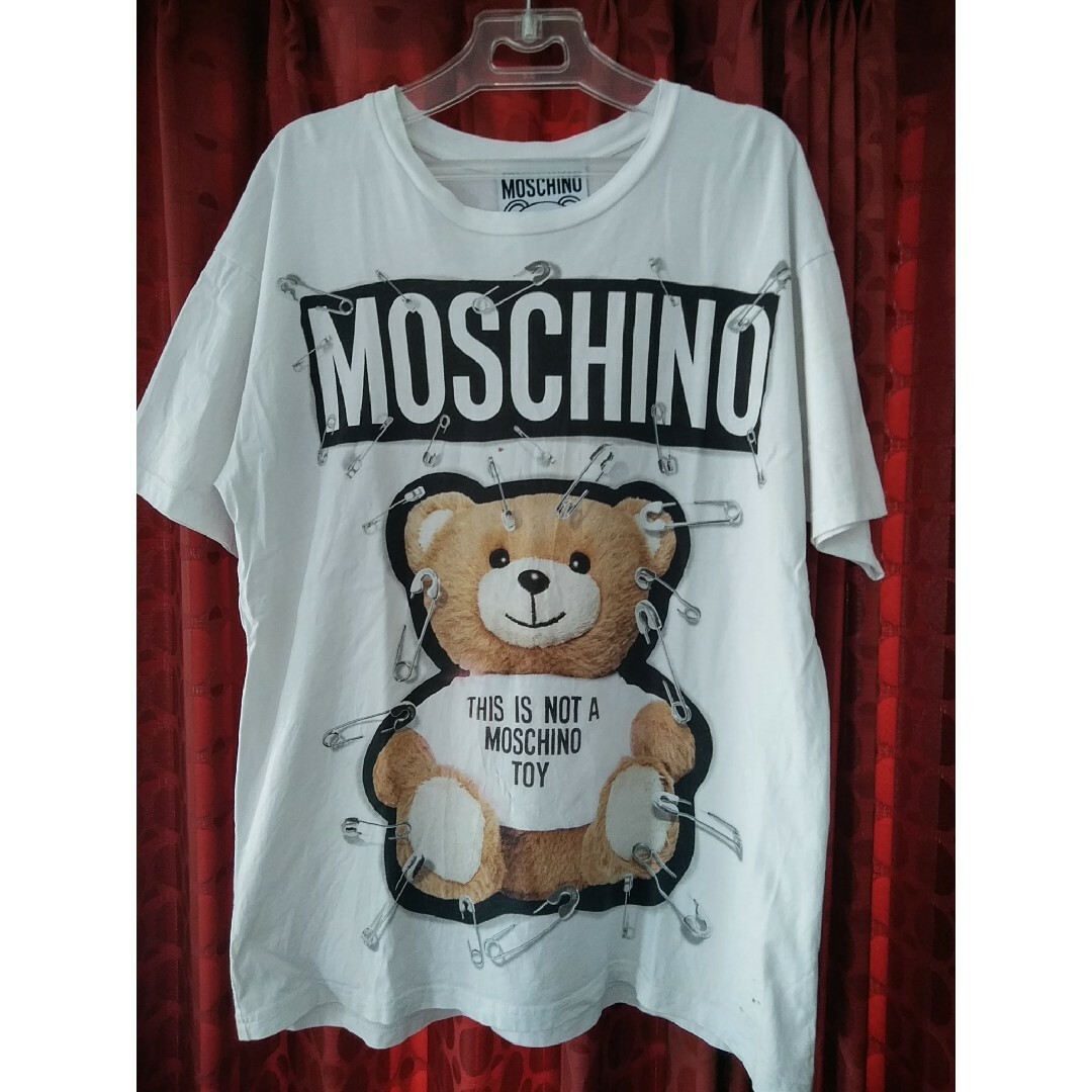 MOSCHINO (モスキーノ) ベアプリント クルーネック 半袖 Tシャツ