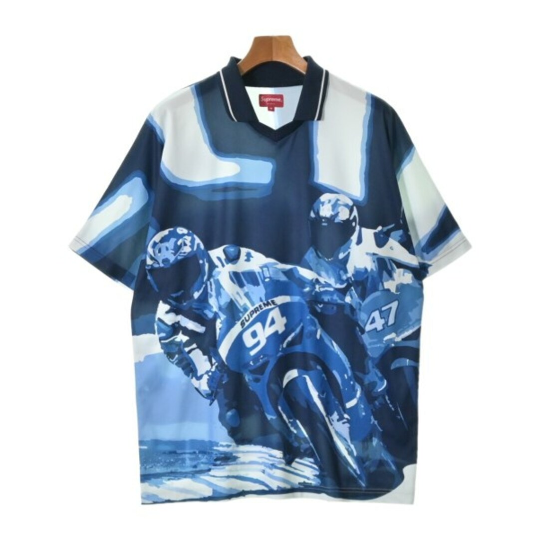 Supreme シュプリーム Tシャツ・カットソー M 青x紺x白(総柄) 【古着】のサムネイル