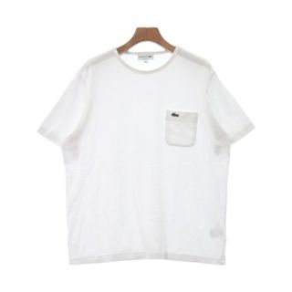 ラコステ(LACOSTE)のLACOSTE ラコステ Tシャツ・カットソー 4(L位) 白 【古着】【中古】(カットソー(半袖/袖なし))