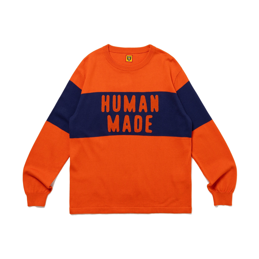 ヒューマンメイド　KNIT SWEATER #2BLUEORANGE販売日