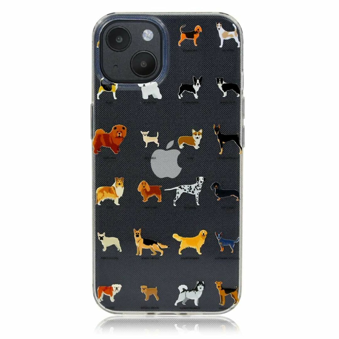 【色: 犬】MRLab iPhone13ケース アイフォン13ケース いぬ 犬
