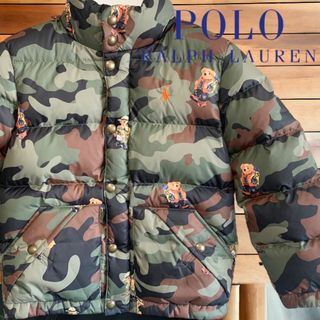 ポロラルフローレン(POLO RALPH LAUREN)の【希少・美品】ラルフローレン　ダウンジャケット　迷彩柄　ポロベア♡(ジャケット/上着)