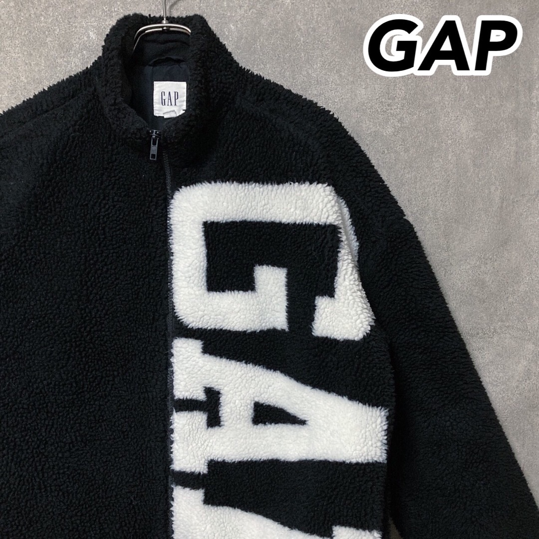 GAP ギャップ ビッグロゴ ボアジャケット フリース モコモコ アウター | フリマアプリ ラクマ