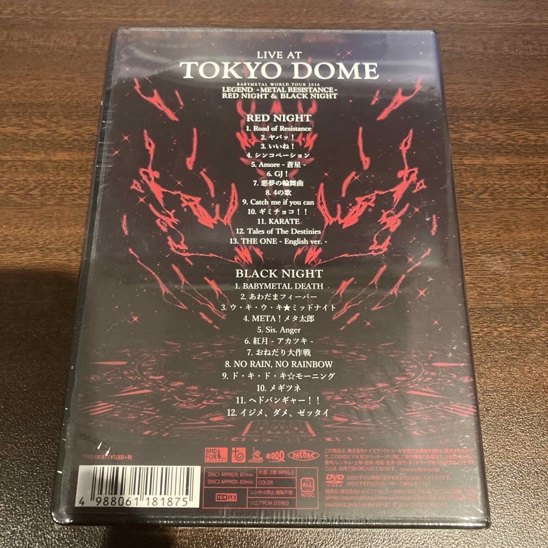 BABYMETAL LIVE AT TOKYO DOME 新品未開封