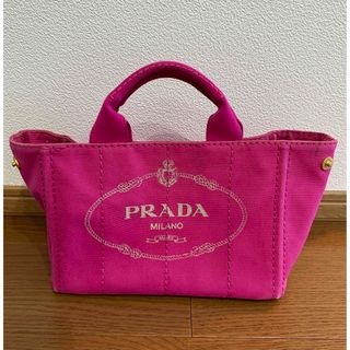 プラダ(PRADA)のPRADA プラダ　カナパ　デニム　ピンク(トートバッグ)