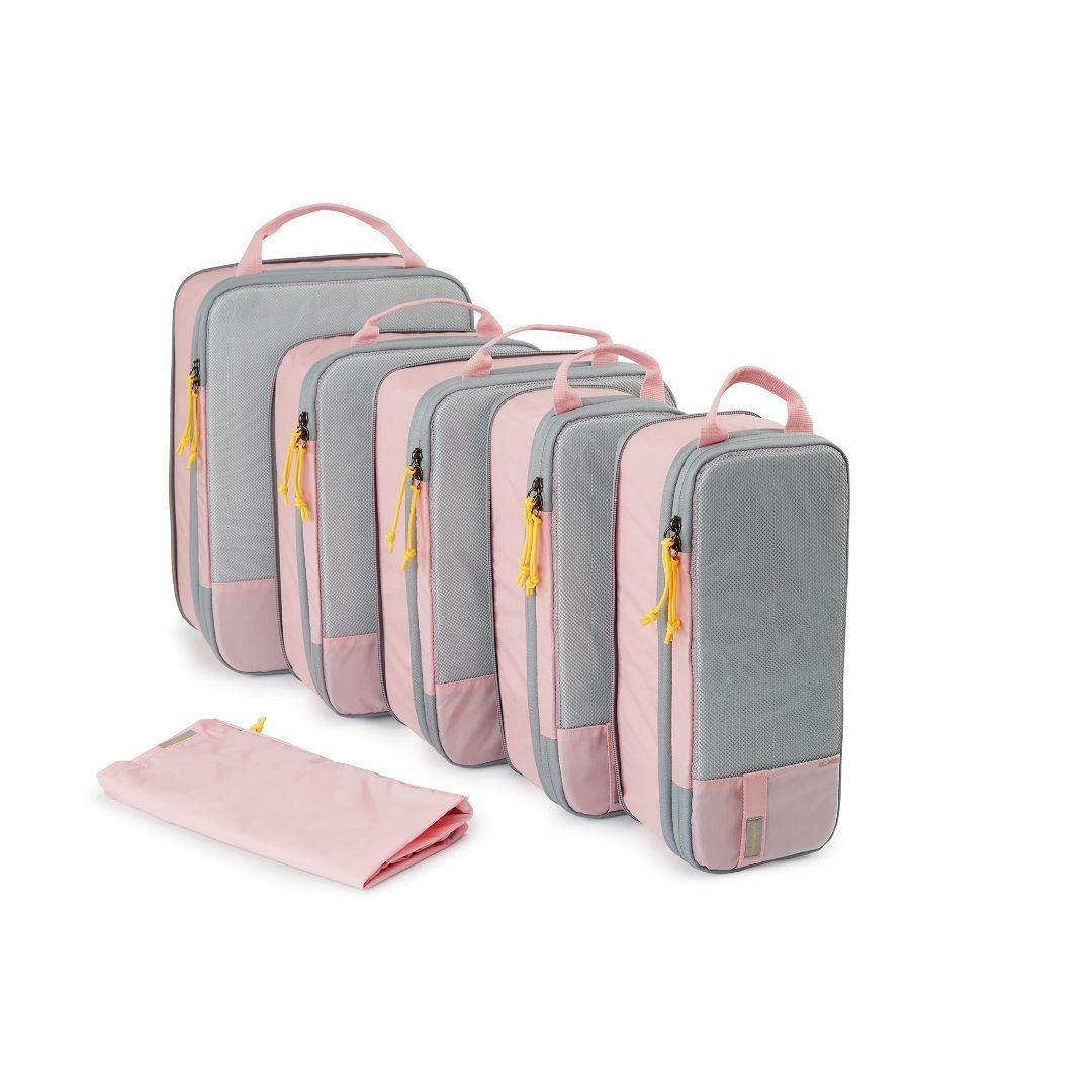【色: ピンク】[BAGSMART]バッグスマート トラベルポーチ 旅行用ポーチ