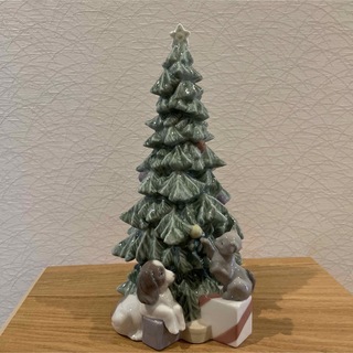 新品　NAO ナオ　ツリーとあそぼう　クリスマスツリー　リヤドロ　陶器　犬　猫