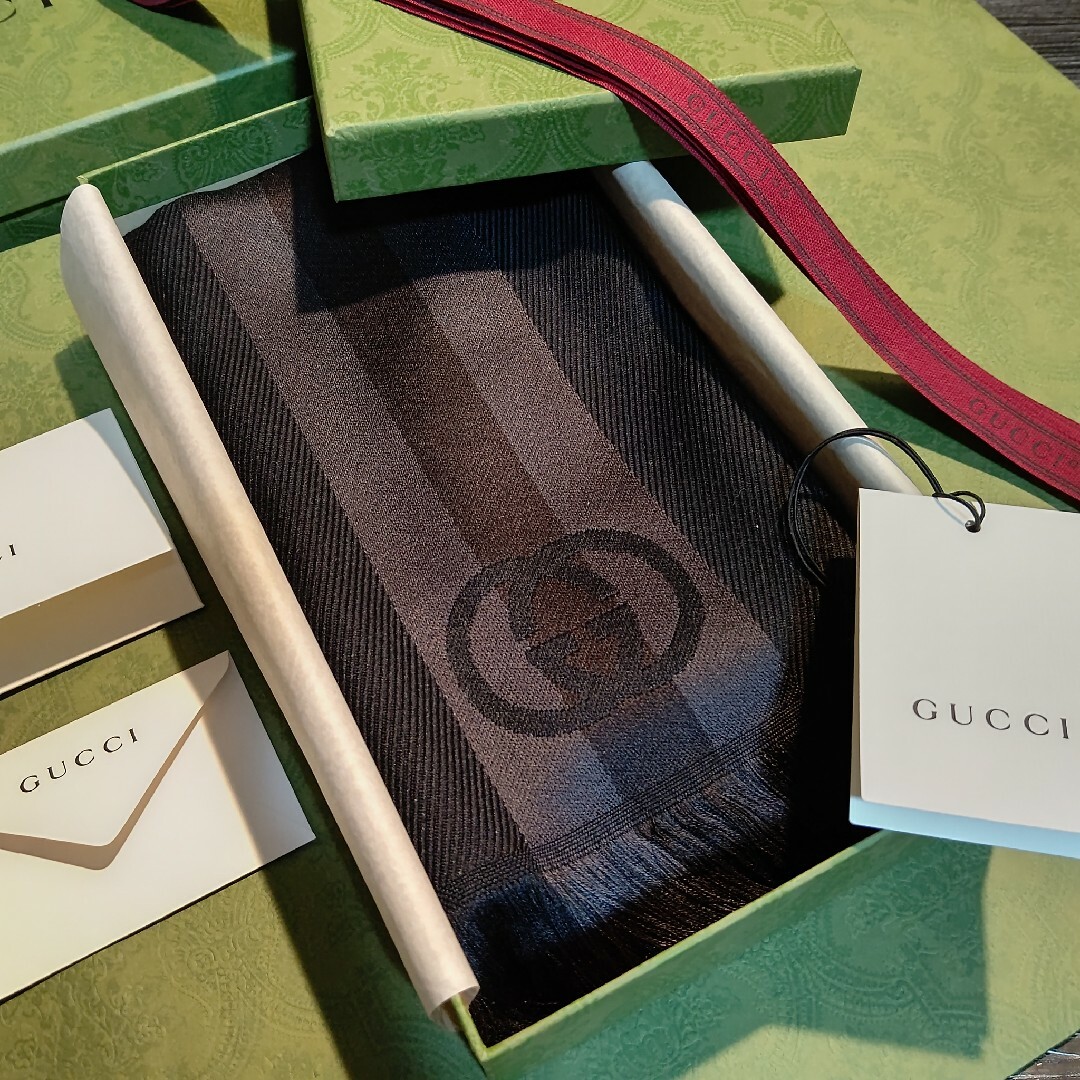 ❤新品箱袋付❤GUCCI マフラー ストール ショール スカーフ❤タグ付き❤-