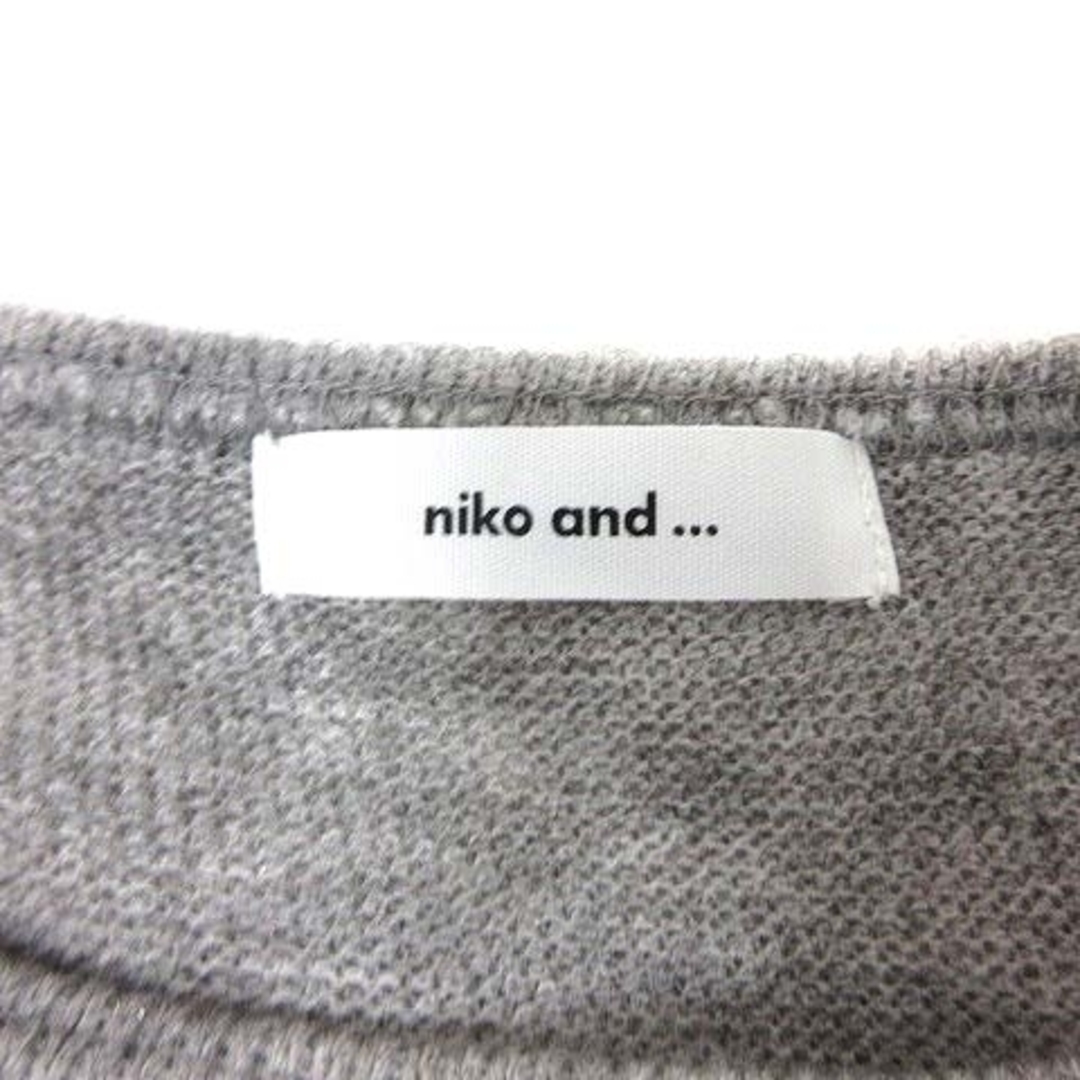 niko and...(ニコアンド)のNiko and.. ワンピース ひざ丈 ボートネック グレー チャコールグレー レディースのワンピース(ひざ丈ワンピース)の商品写真