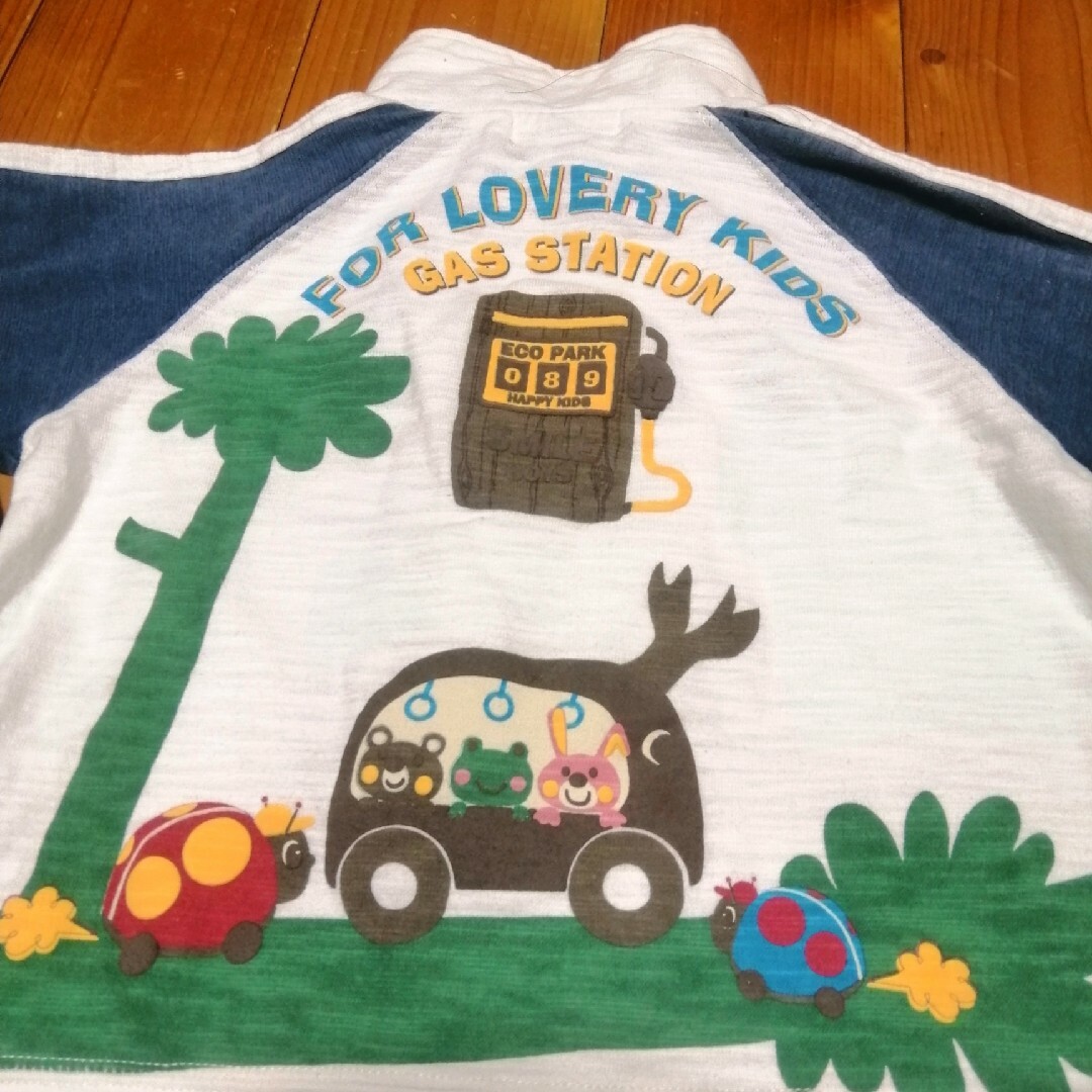 ECOPARK 長袖 トップス ジップアップ 薄手 パーカー 綿 100cm キッズ/ベビー/マタニティのキッズ服男の子用(90cm~)(カーディガン)の商品写真