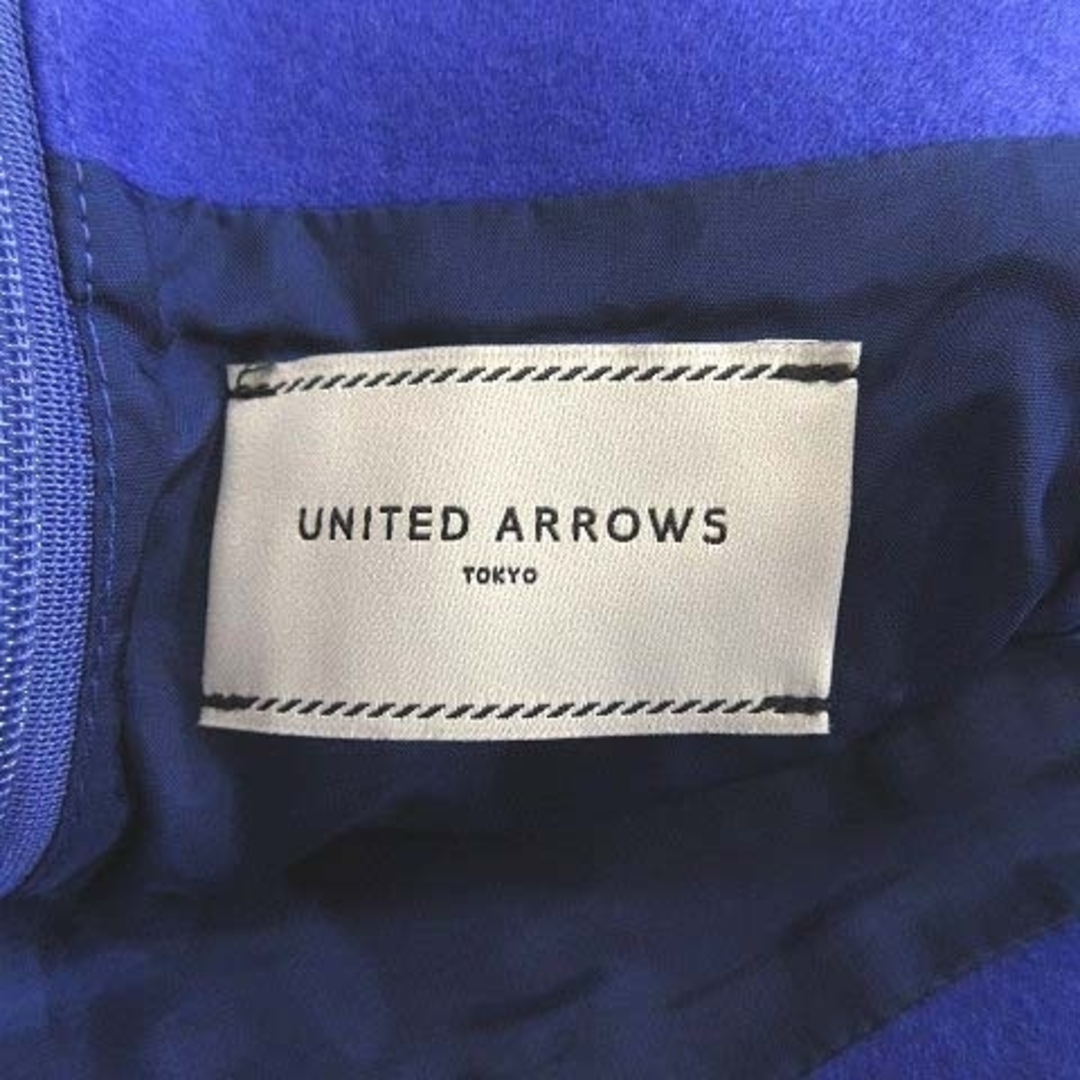 UNITED ARROWS(ユナイテッドアローズ)のユナイテッドアローズ フレアスカート ロング タック フェルト ウール 36 青 レディースのスカート(ロングスカート)の商品写真