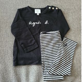 アニエスベー(agnes b.)のagnes b.　18mois 上下セット(Ｔシャツ)