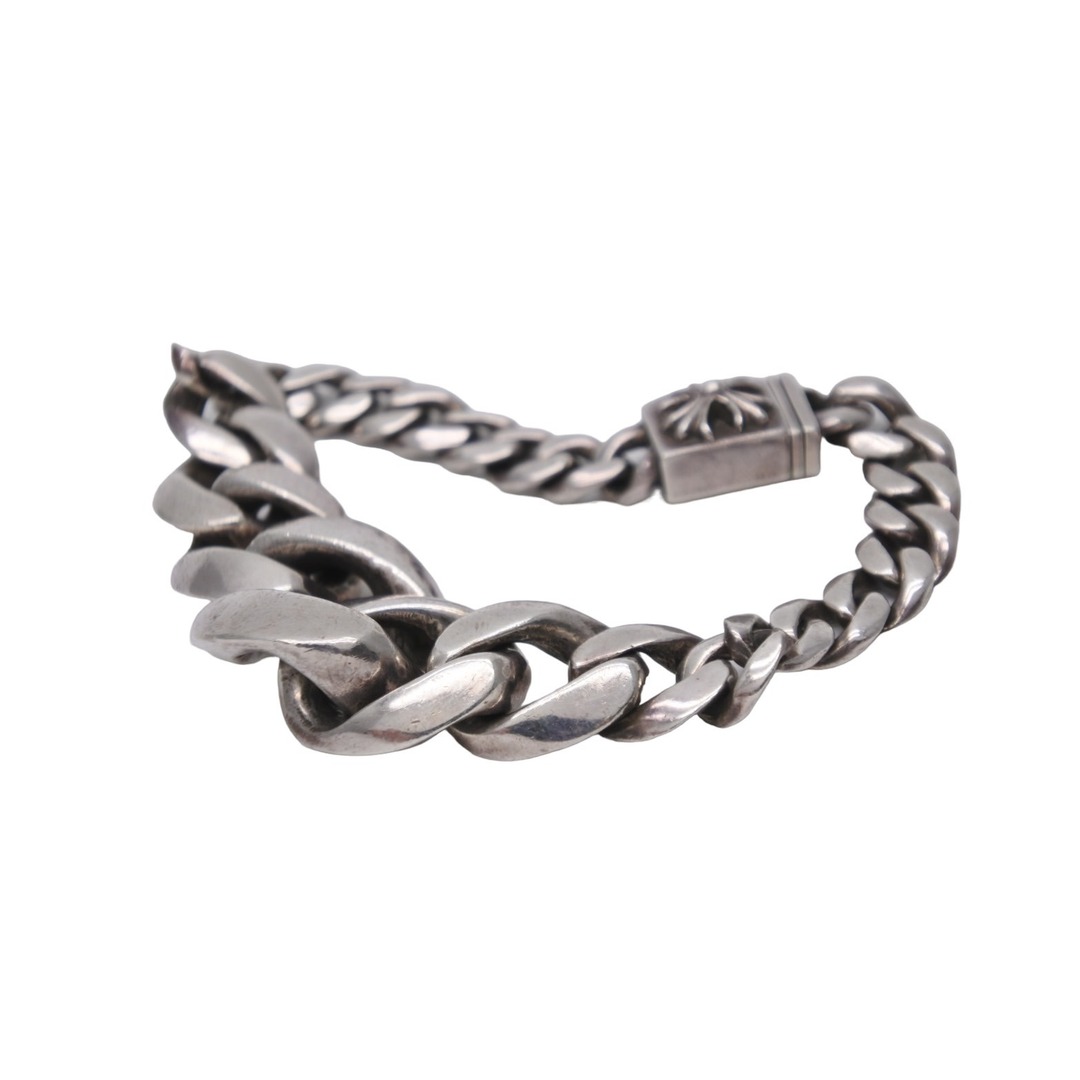 Chrome Hearts(クロムハーツ)のCHROME HEARTS クロムハーツ ブレスレット テーパードクラシックリンク ボックスCH 49g シルバー925 美品 中古 55030 レディースのアクセサリー(ブレスレット/バングル)の商品写真