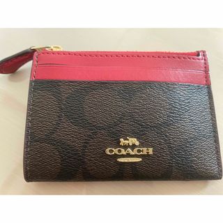 コーチ(COACH)のcoach ミニスキニーIDケース シグネチャーキャンバス(パスケース/IDカードホルダー)