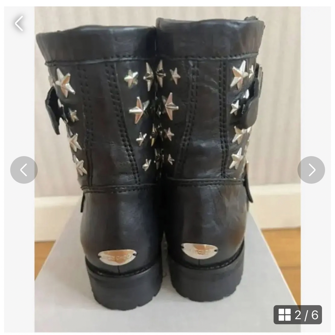 充実の品 JIMMY CHOO - 超美品♪ジミーチュウ スタースタッズ エンジニア 靴
