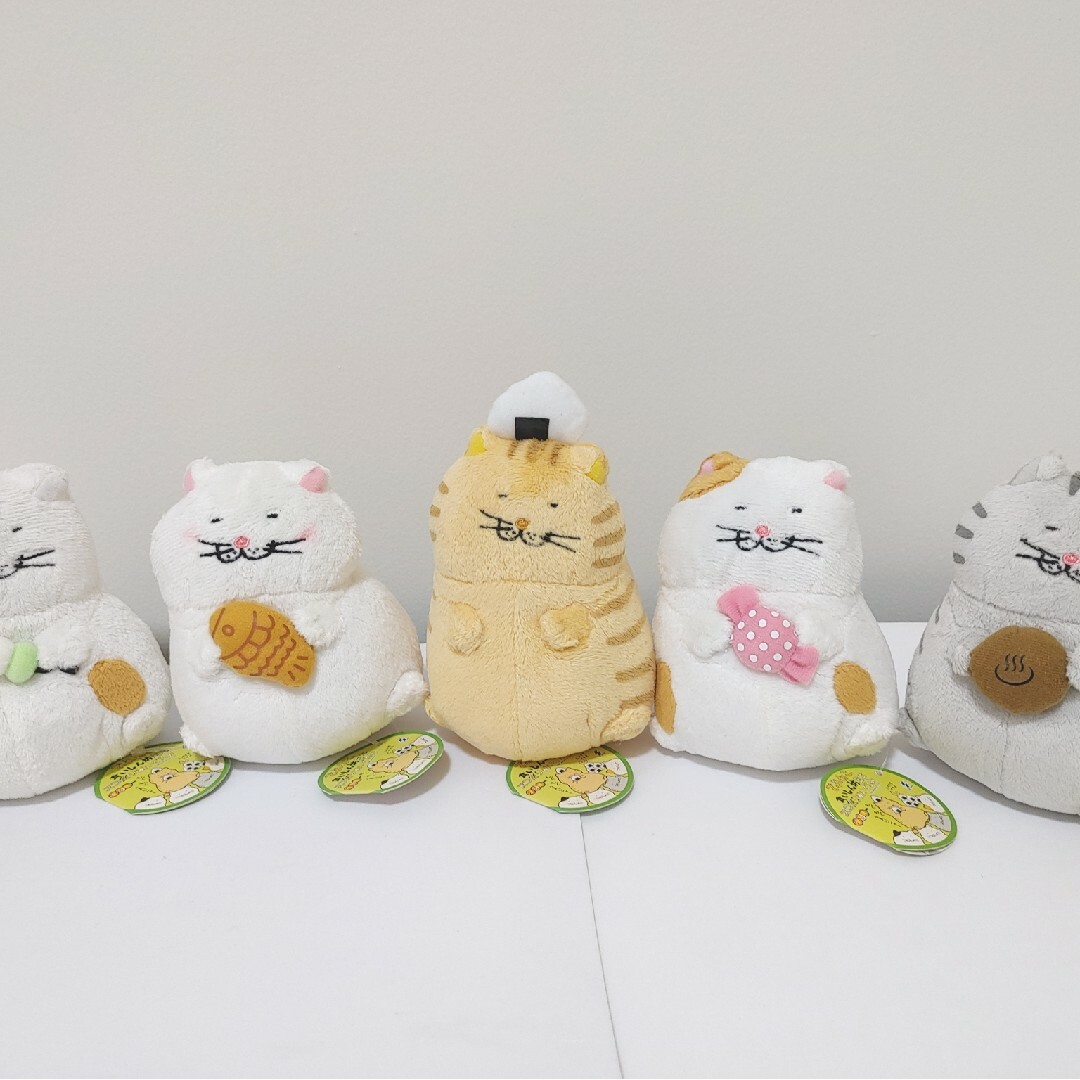 でぶねこ 食いしん坊 ミニスコ座りぬいぐるみ 全種類★非売品★未使用★タグ付★おもちゃ/ぬいぐるみ