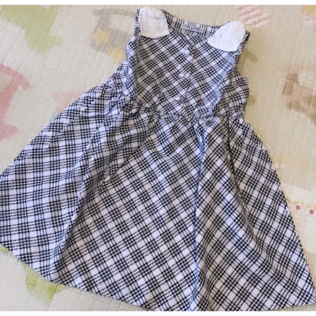 肩リボンワンピース キッズ/ベビー/マタニティのキッズ服女の子用(90cm~)(ワンピース)の商品写真