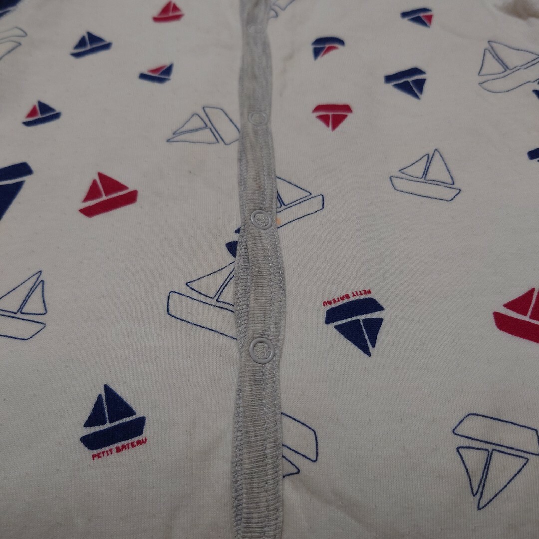 PETIT BATEAU(プチバトー)のプチバトー　ロンパース　6m ６７センチ　２枚セット キッズ/ベビー/マタニティのベビー服(~85cm)(ロンパース)の商品写真