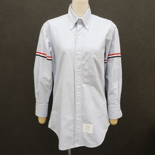 THOM BROWNE. シンプル 長袖 オックスフォードシャツ 白シャツ 1