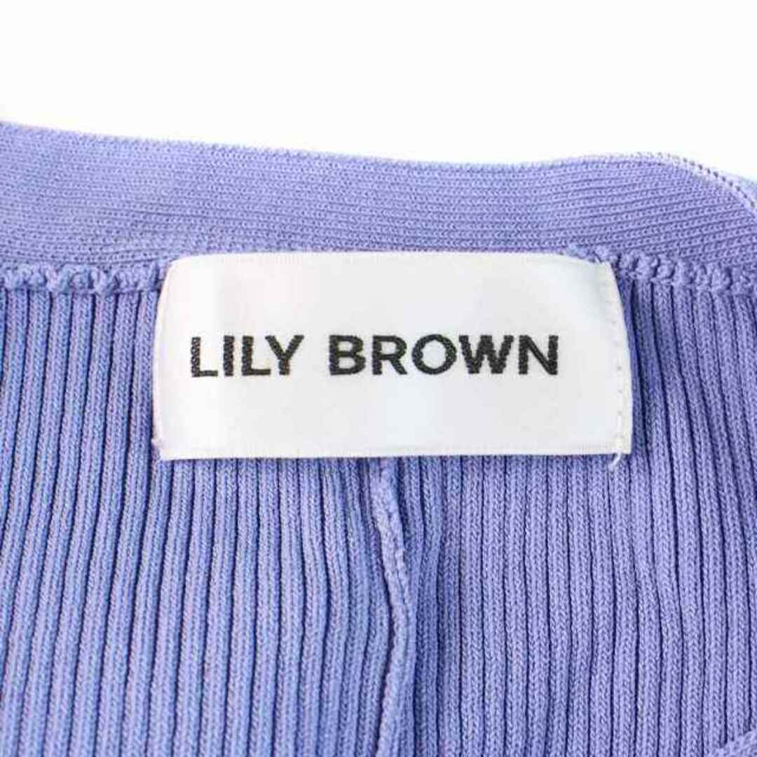 Lily Brown(リリーブラウン)のリリーブラウン シフォンドッキングノースリワンピース リブニット フレア ミモレ レディースのワンピース(ロングワンピース/マキシワンピース)の商品写真