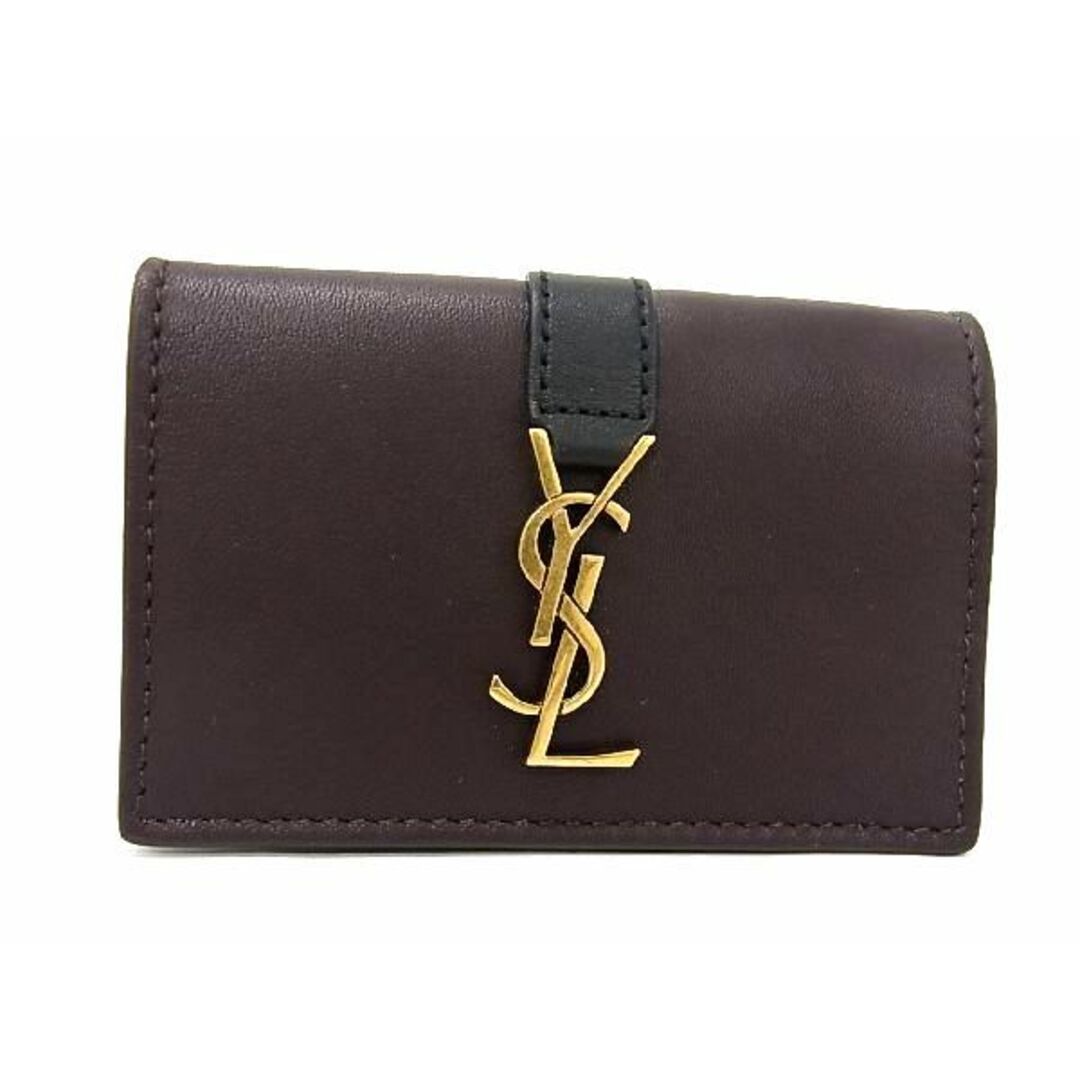□新品□未使用□ YVESSAINTLAURENT イヴサンローラン レザー 三つ折り