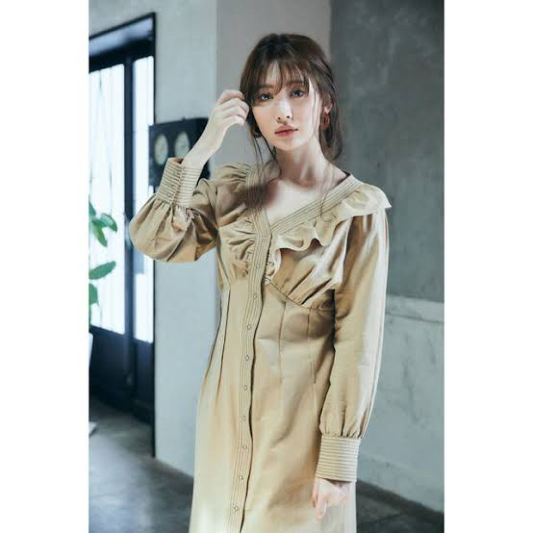 herlipto Denim Effect Ruffled Dress 1