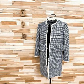 ZARA - 新品/未使用【ザラ ウーマン】ツイード チェック柄 ノーカラー