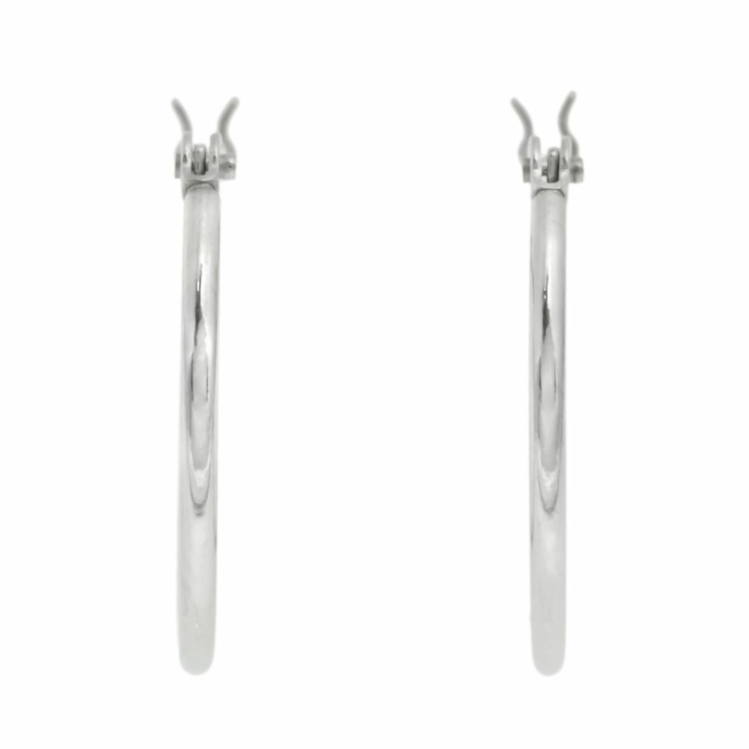 フープピアス 1mm×15mm シンプル地金ピアスPt900 - ピアス