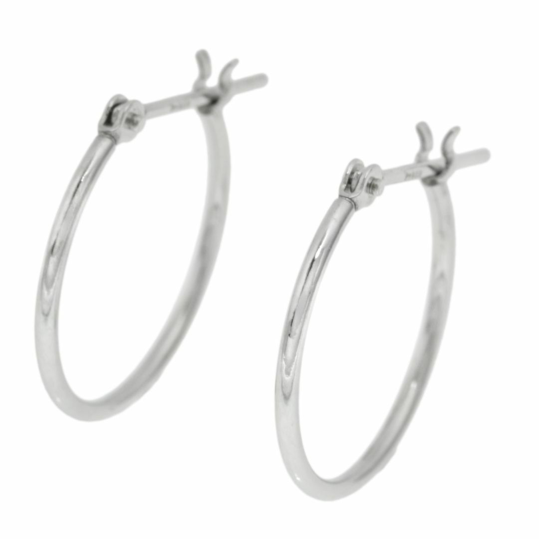 フープピアス 1mm×15mm シンプル地金ピアスPt900 - ピアス