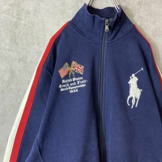 POLO RALPH LAUREN - ビッグ刺繍ロゴ 90s 古着 ポロスポーツ ナイロン