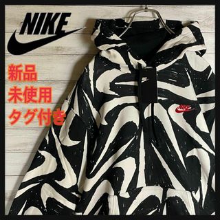 ナイキ(NIKE)の【新品】ナイキ　即完売　スウッシュロゴ満載パーカー　24時間発送　値下げOK(パーカー)