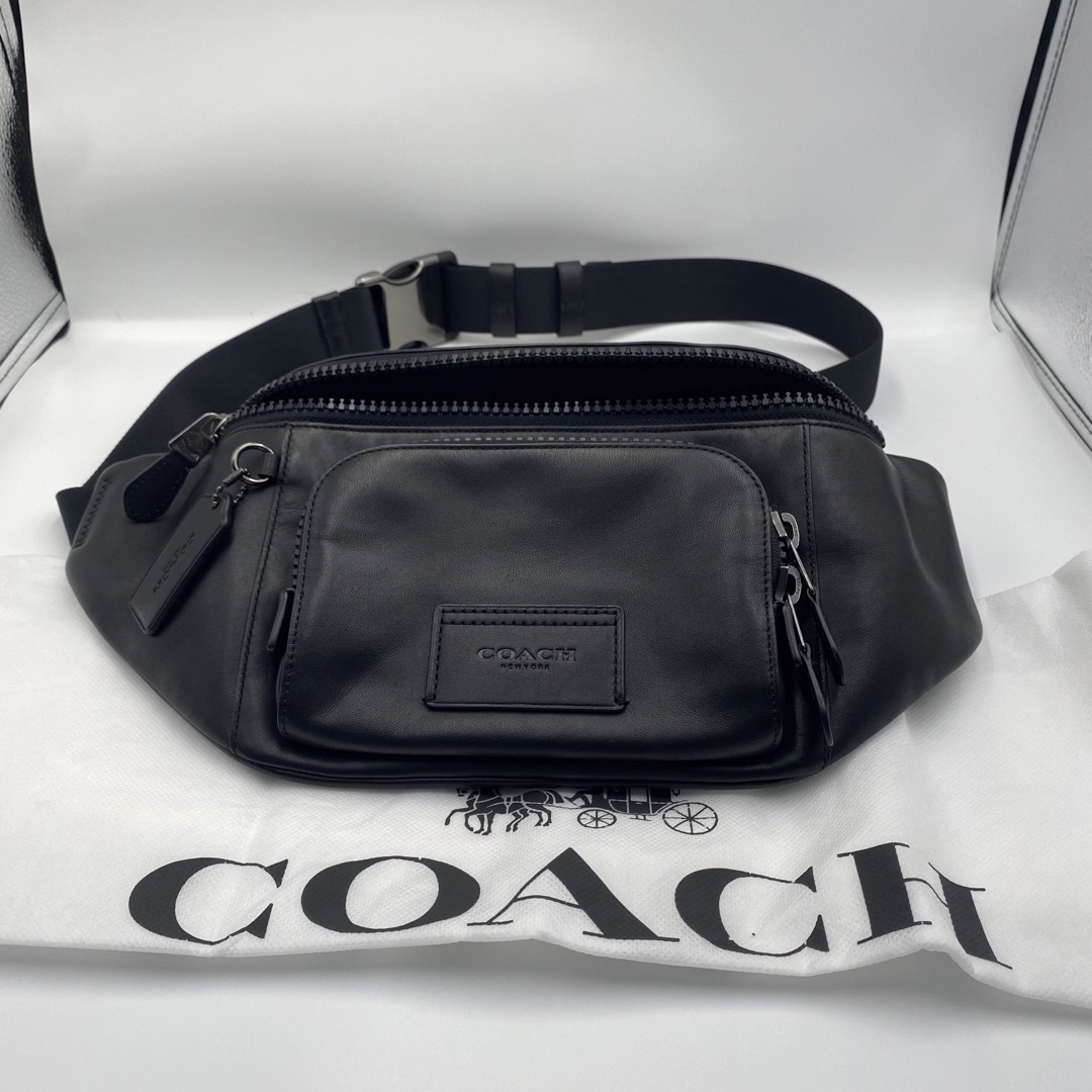 短納期対応 《美品》COACH コーチ ウエストポーチ ボディバッグ レザー