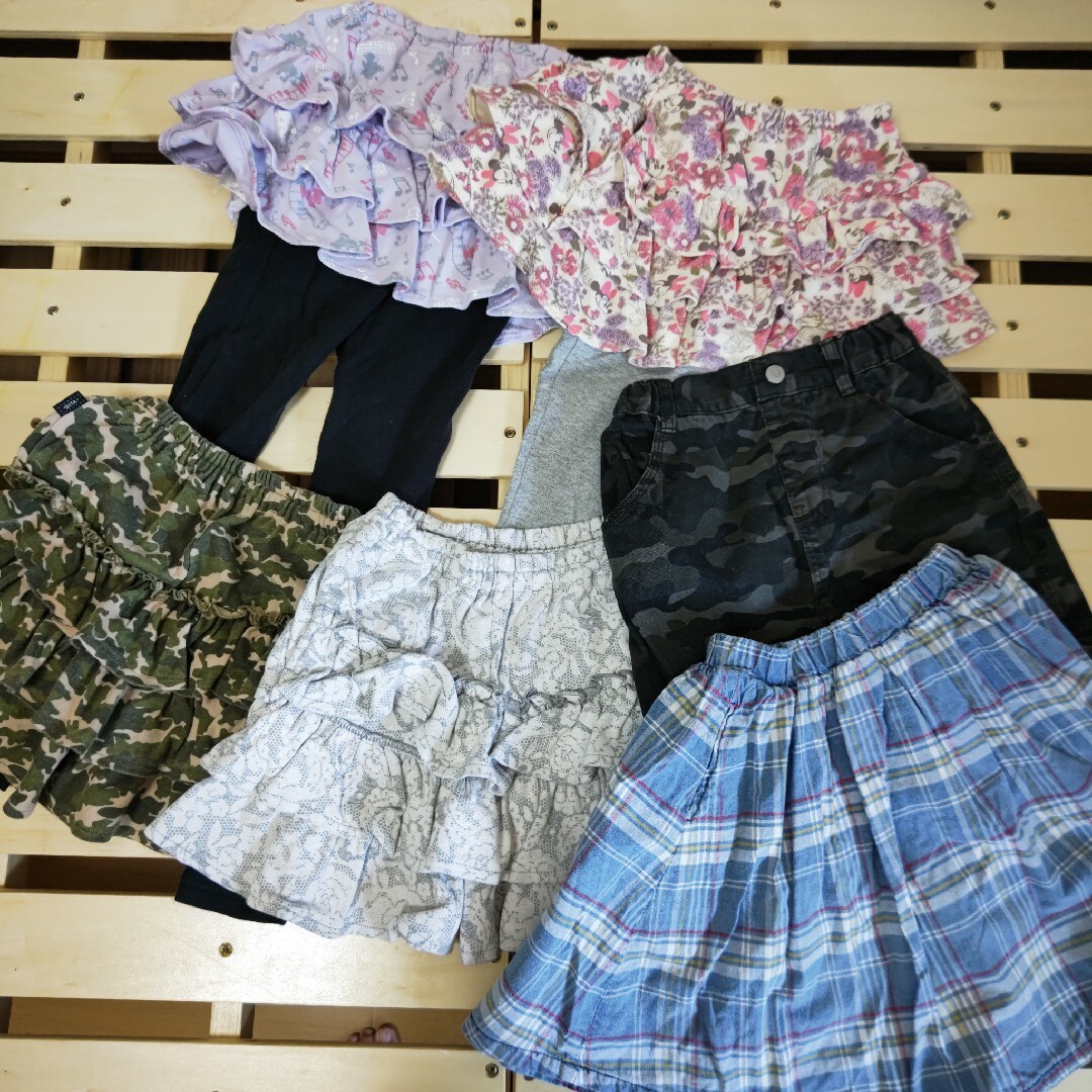 BREEZE(ブリーズ)の千趣会 BREEZE GU 女の子 スカート レギンス ６着セット 120cm キッズ/ベビー/マタニティのキッズ服女の子用(90cm~)(スカート)の商品写真