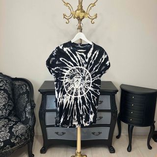 バルマン(BALMAIN)のバルマン　半袖　黒×白　タイダイ　Tシャツ　美品　メンズ　レディース(Tシャツ/カットソー(半袖/袖なし))