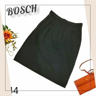 ボッシュ(BOSCH)のBOSCS／ボッシュ／S-M／麻混　オフィス裏地付きミニ丈タイトスカート(ミニスカート)