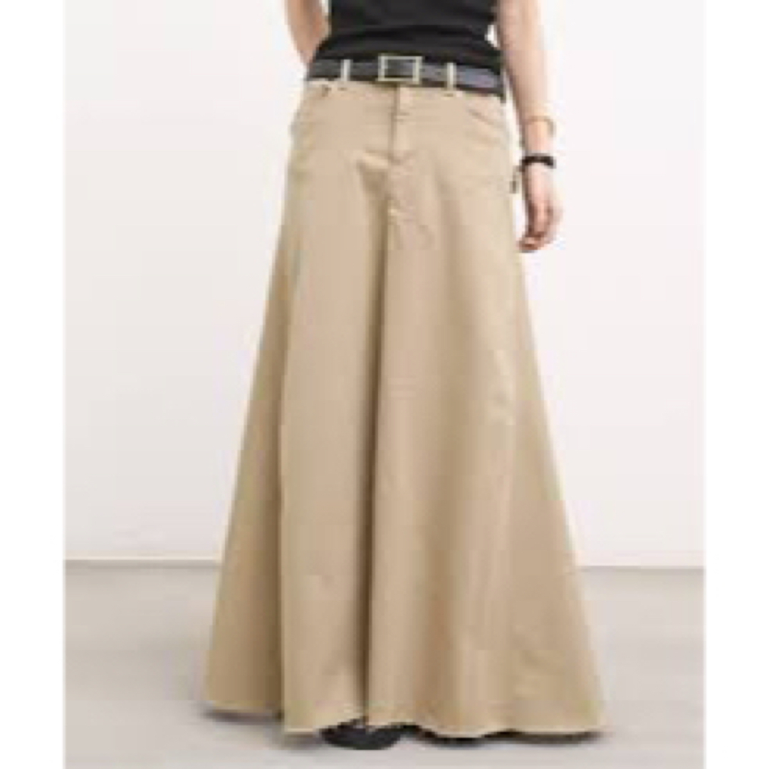 L'Appartement DEUXIEME CLASSE(アパルトモンドゥーズィエムクラス)のアパルトモン　グッドグリーフ　チノボリュームスカート レディースのスカート(ロングスカート)の商品写真